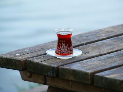 Glass of water on a table during workout break.